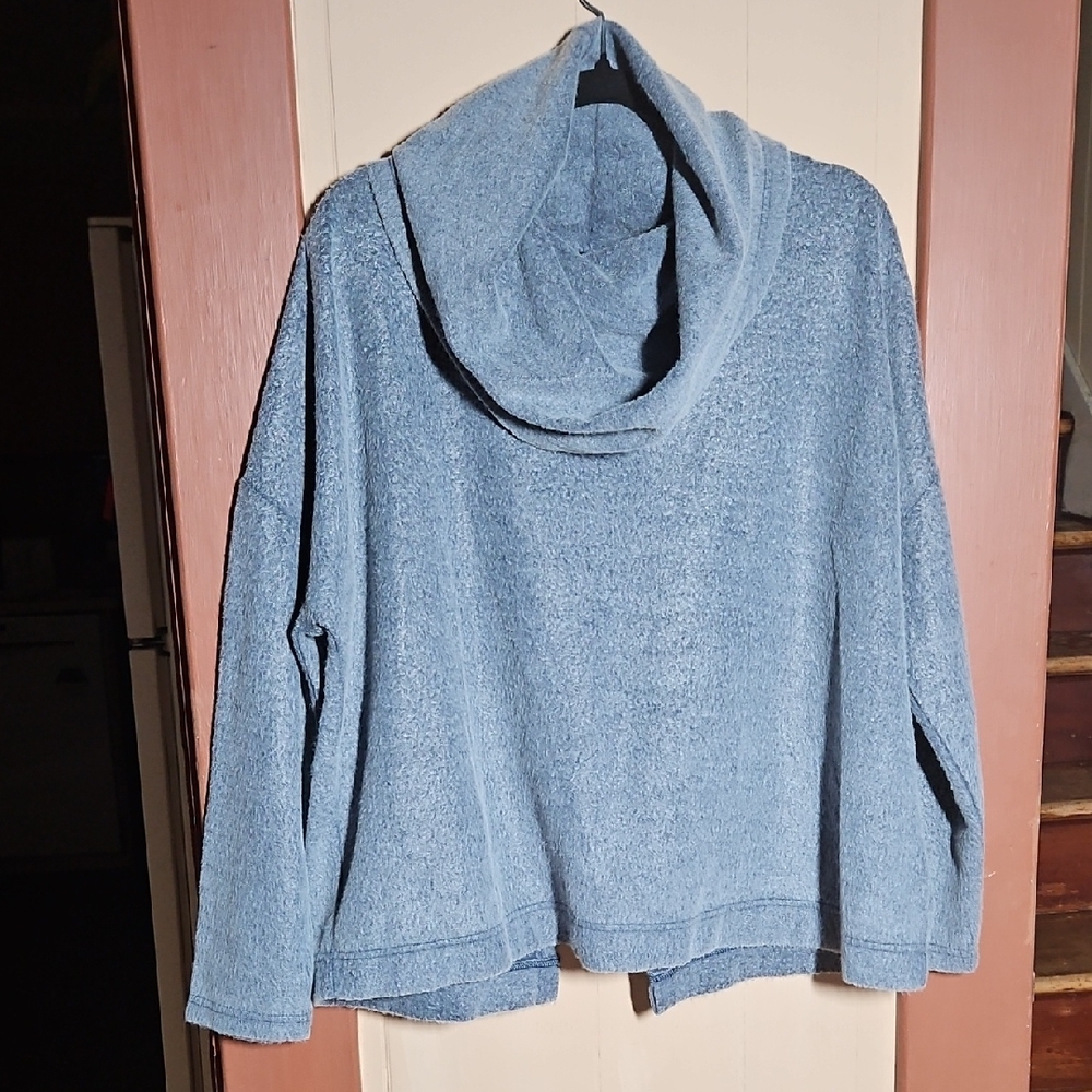 Z Supply Sky Blue Cowl Neck Sweater